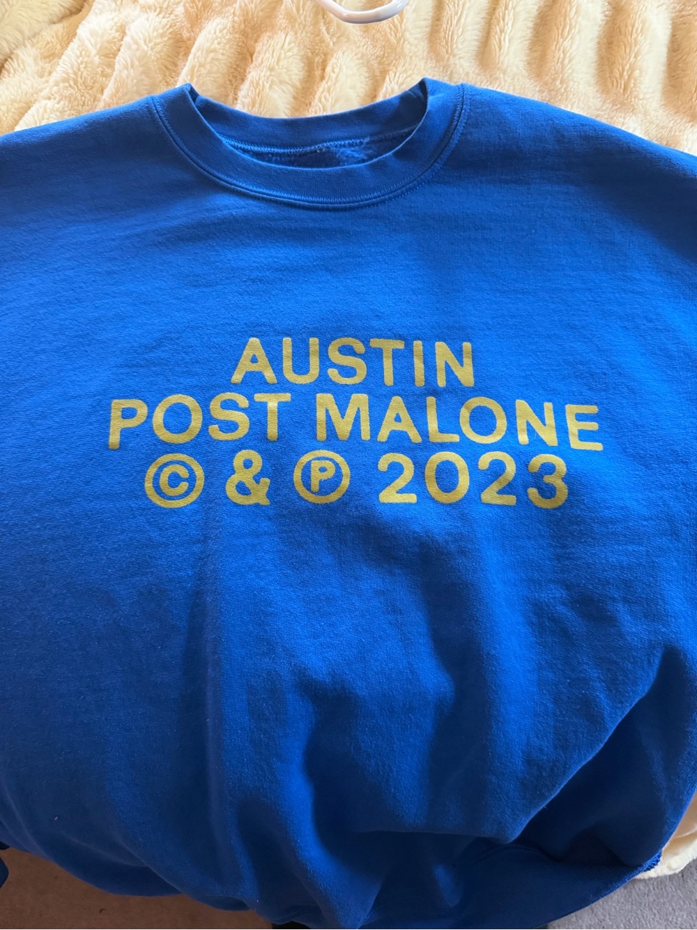 Blue Post Malone Concert Graphic Sweatshirt